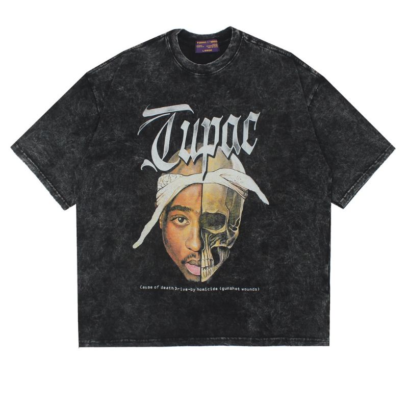 KAOS T-SHIRT TOXIC1805 TUPAC SHAKUR WASH
