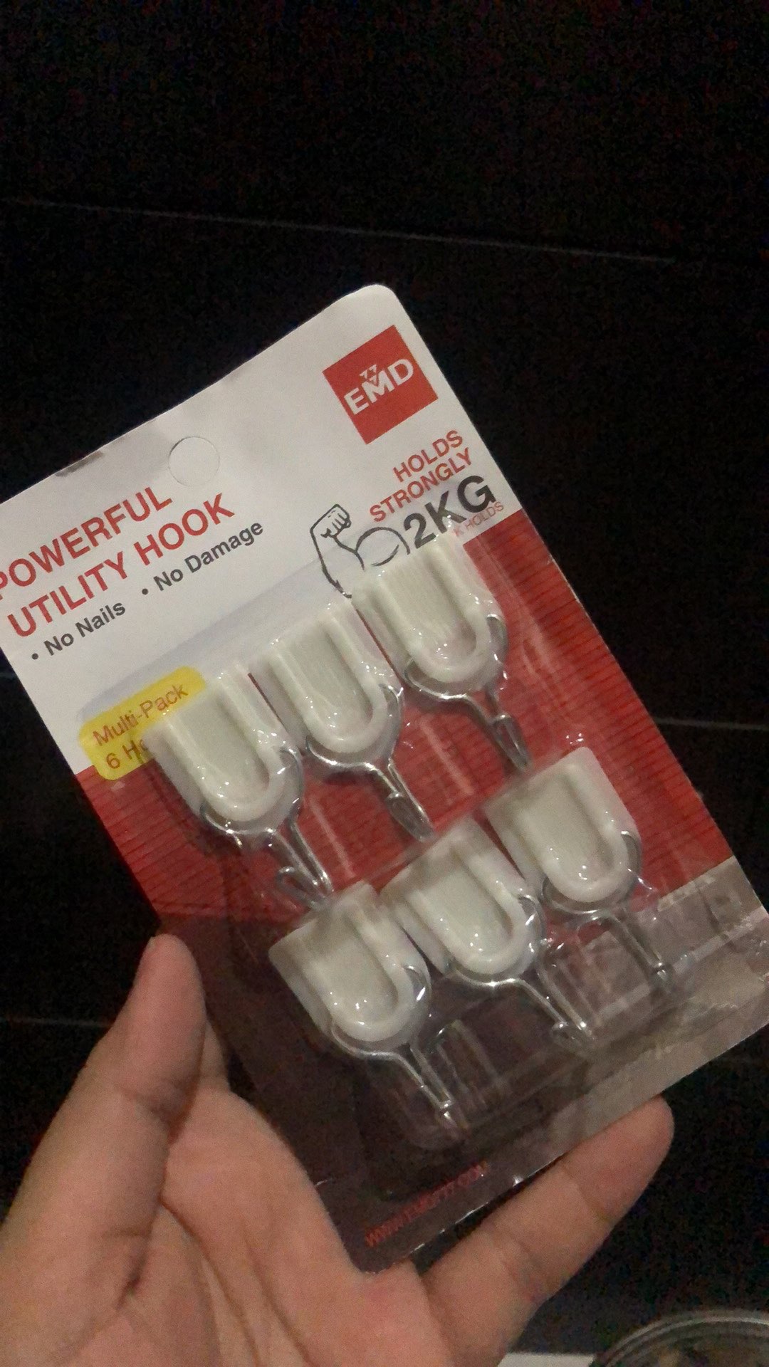 Gantungan Hook Plastik Multifungsi Isi 6 Pcs Gantungan Dinding