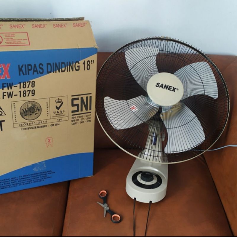 SANEX WALL FAN / KIPAS ANGIN DINDING FW 1878 / FW 1879 (18 INCH) BALING BESI GARANSI RESMI