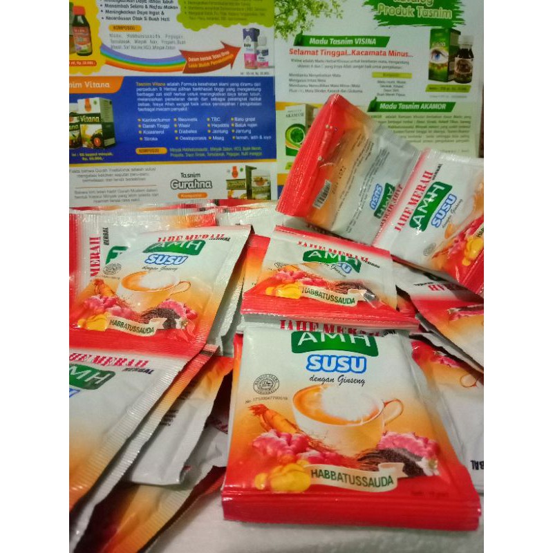 

jahe merah mix susu AMANAH /sachet