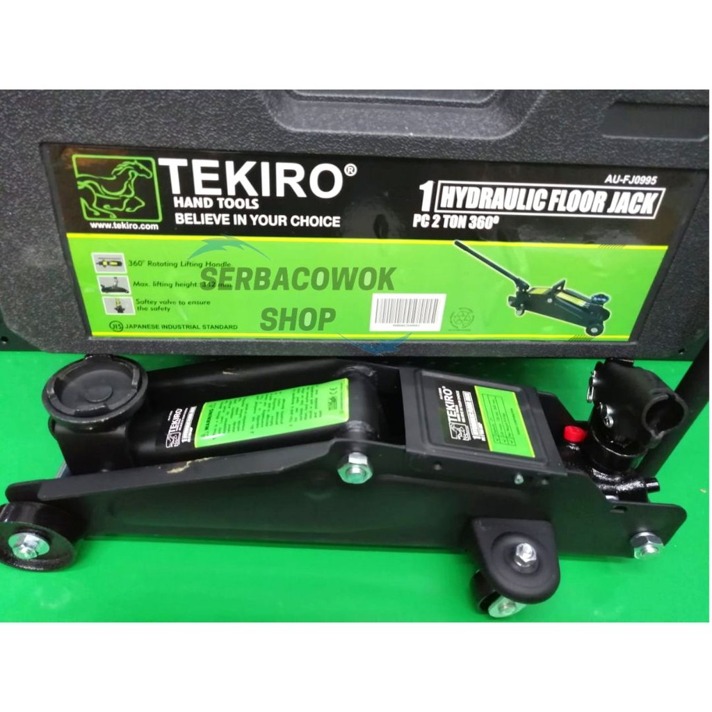 Tekiro Dongkrak Buaya Putar 2 Ton 360 Hitam Floor Jack Type Rotary Termurah Berkualitas