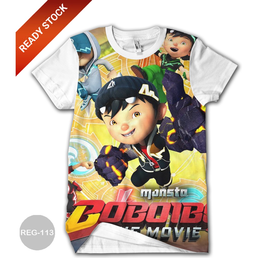 Baju Boboiboy Gempa Tanah 3D  Kaos Anak Boboiboy Kartun TV Animasi #REG-113