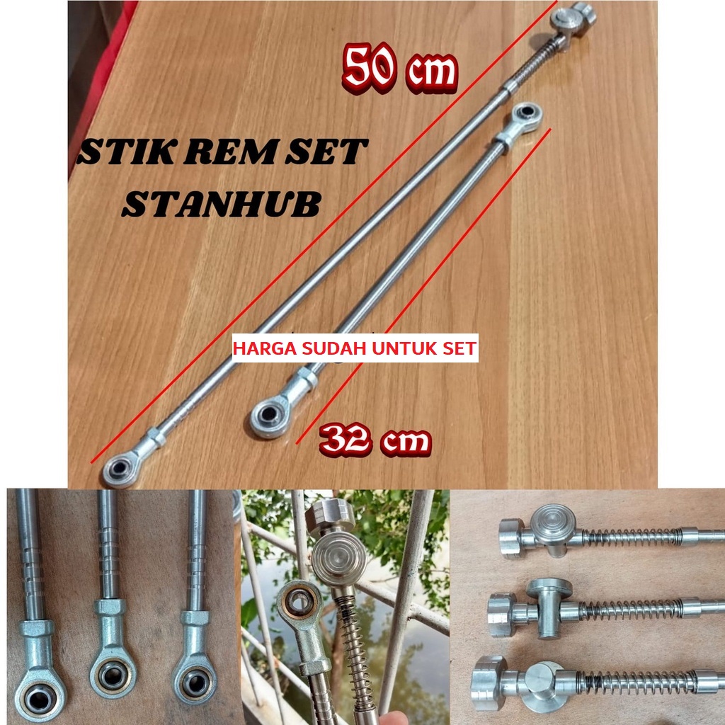 STIK REM Standhub BELAKANG stenlis pnp CB GL MP bebek universal