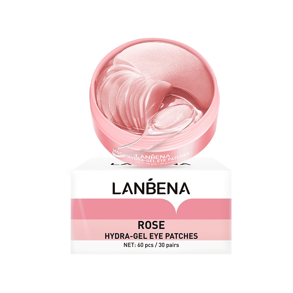 [BPOM] LANBENA Hyaluronic Acid Rose Vitamin C Hydra-gel Eye Mask/Patches - 60 pcs