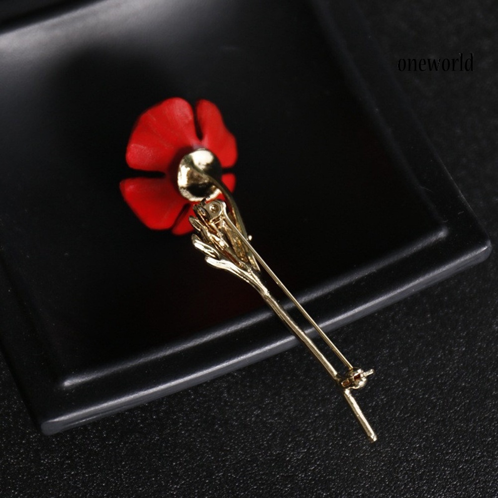 OW@ Flower Shaped Brooch Pin Vintage Women Men Collar Accessory Breastpin Jewelry