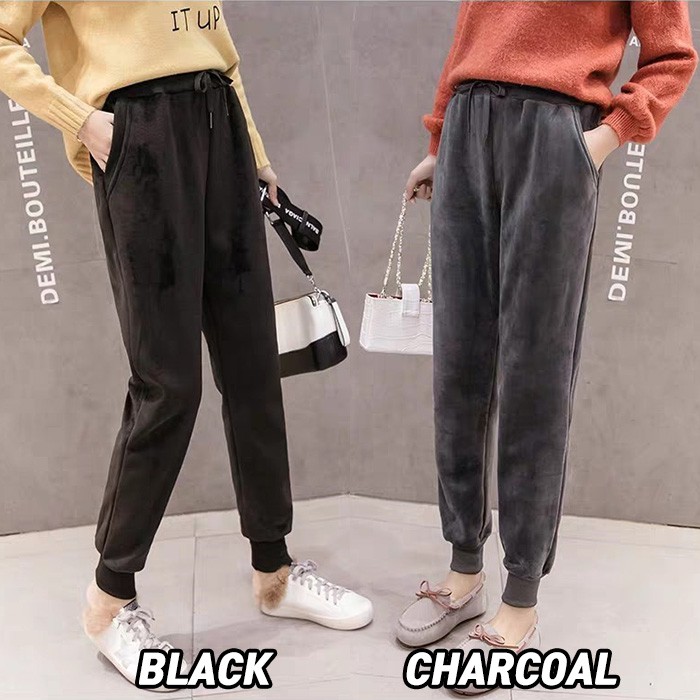 KARAKOREA 90 Yena Velvet Pants/Celana Panjang