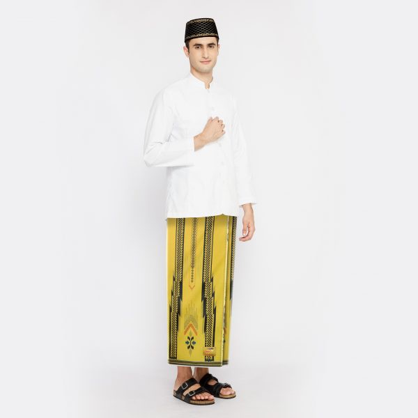 Sarung ATLAS Idaman 555 Harmoni Motif BHS SIF Kuning Mustard