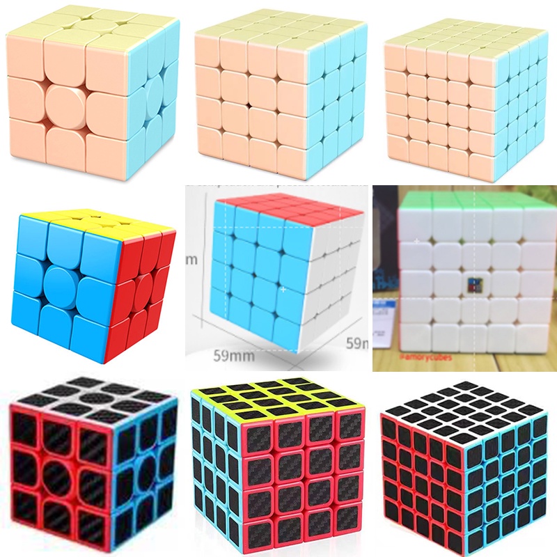 Kubus Rubik 3x3/4x4/5x5 Cube Segitiga Original Grosir Termurah Rubik Stickerless Mainan Rubik Anak