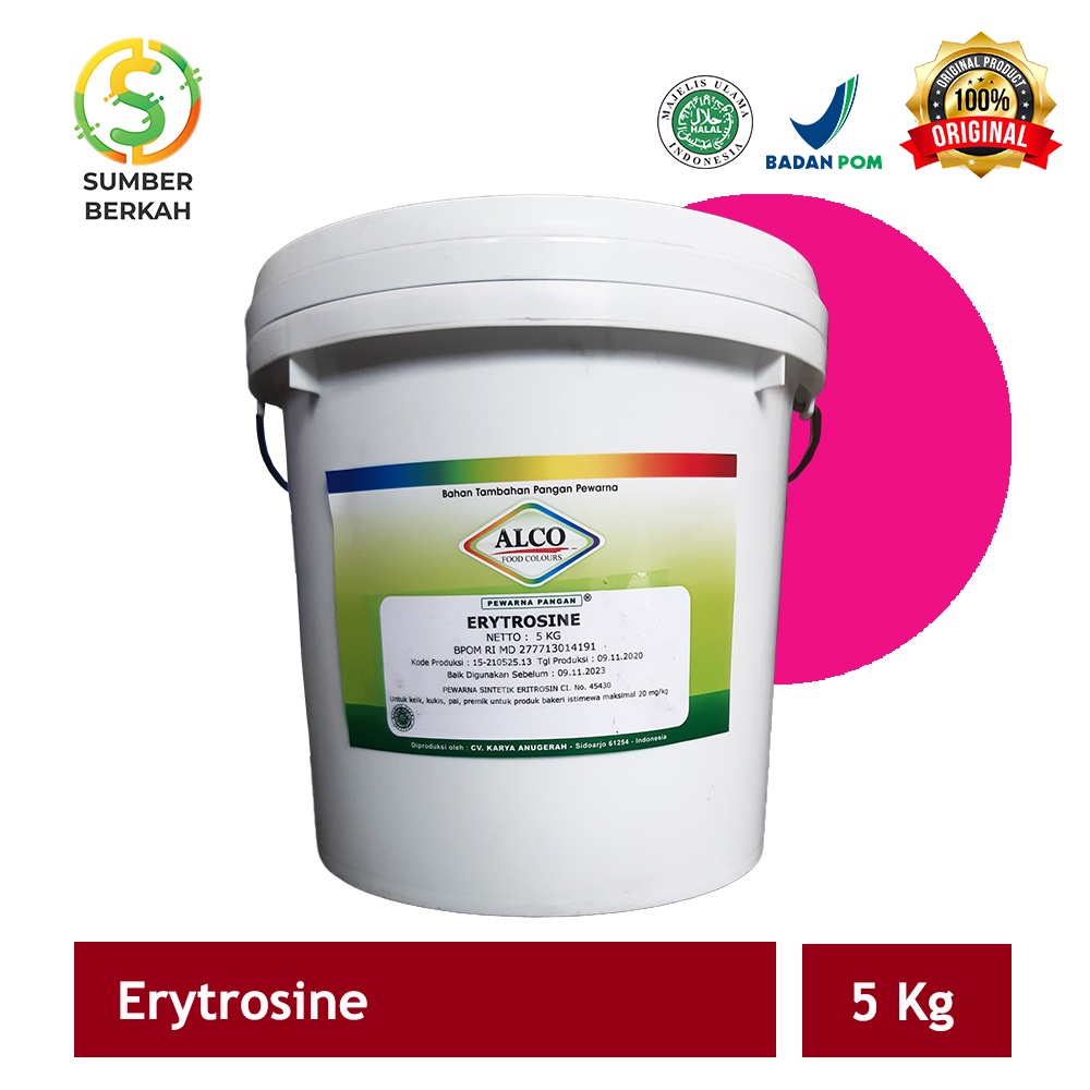 Pewarna Makanan Kue Bubuk ALCO 5 kg Single Colour ERYTHROSINE