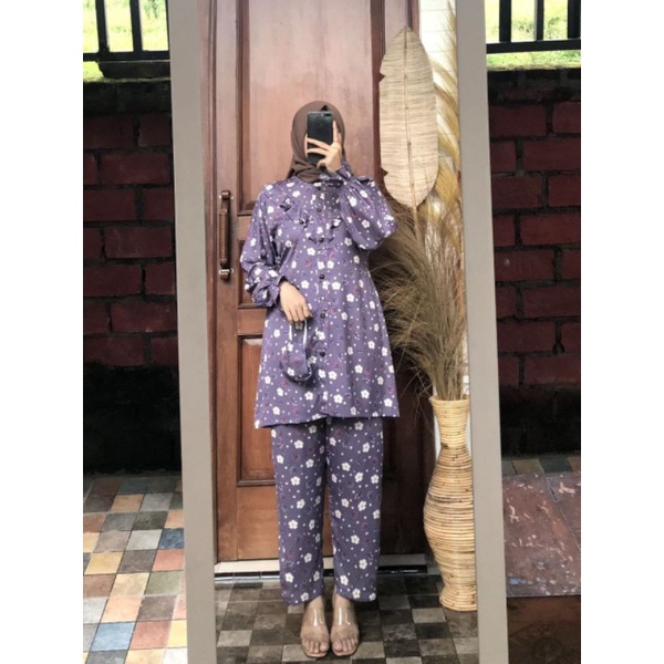 TUNIK SET CELANA. TUNIK RAYON