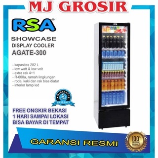 SHOWCASE RSA AGATE 300 5 RAK DISPLAY COOLER KULKAS LOW WATT