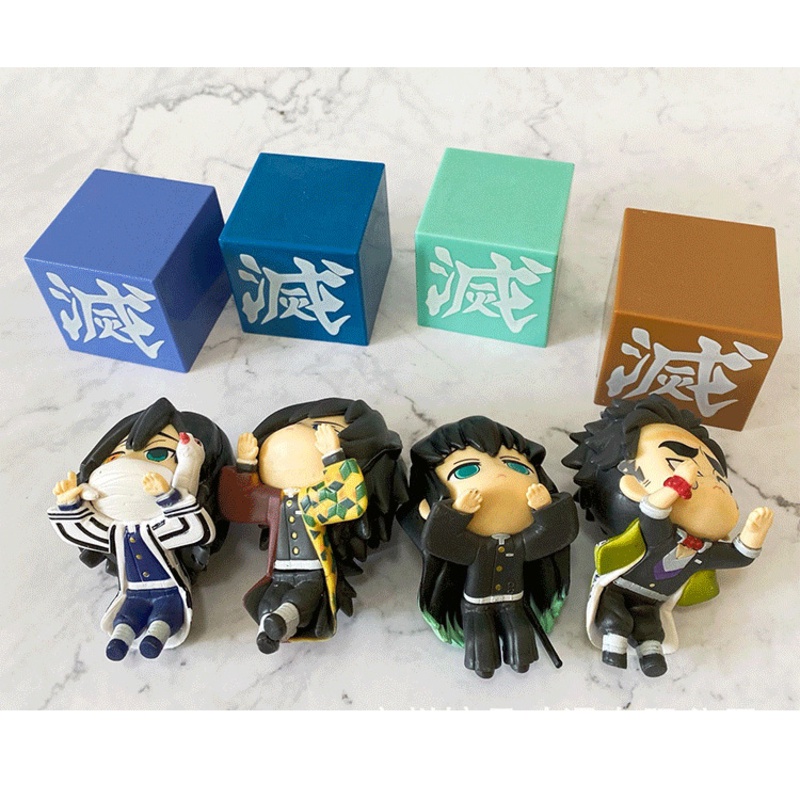 10cm Demon Slayer Mini Figure Tanjiro Nezuko Zenitsu Rengoku Shinobu Mitsuri Obanai Ornaments