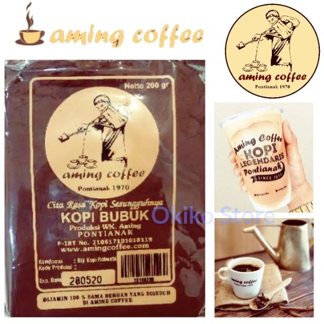 AMING COFFEE KOPI LEGENDARIS KHAS PONTIANAK,KOPI BUBUK AMING,KOPI AMING