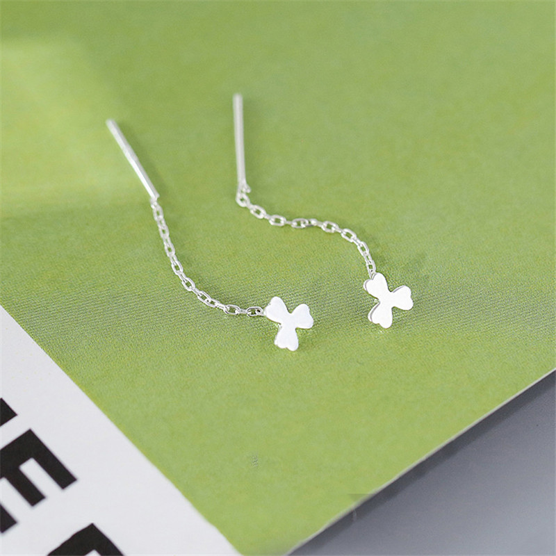 Lucky Cute 925 Silver Earrings Female Accessories