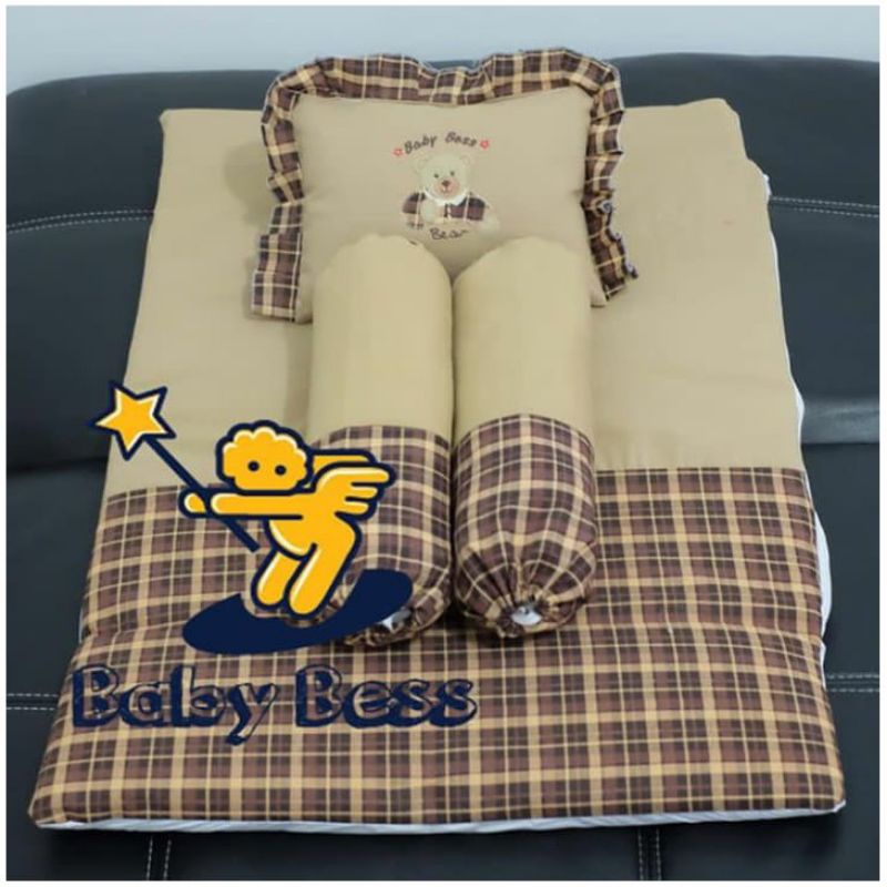 Set 3 in 1 Perlengkapan tidur bayi Kasur Bantal Guling / Matras bess tua / kasur bayi bes /kado bayi