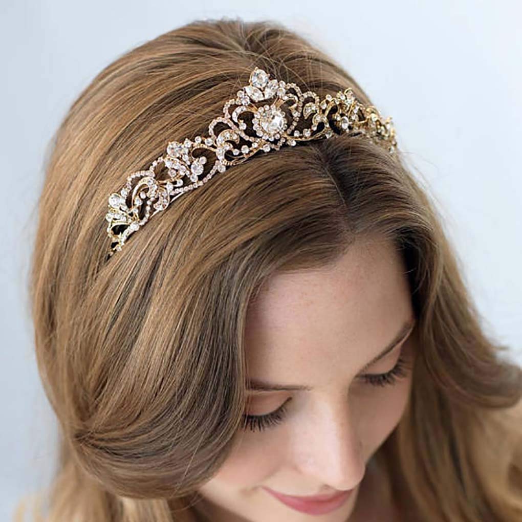 Women Crystal Wedding Flower Bridal Rhinestone Pearl Crowns / Kids Princess Headpieces for Birthday Party Hairband / Korean Fashion Headband Accessories