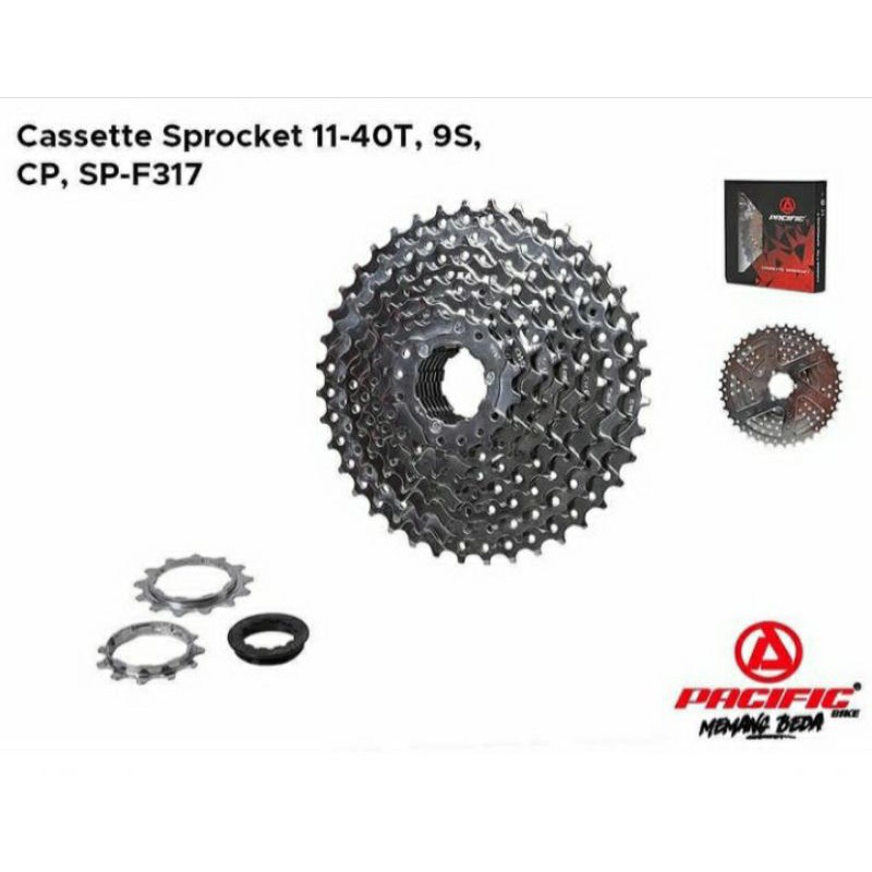 sprocket 9 speed 11-40t crome