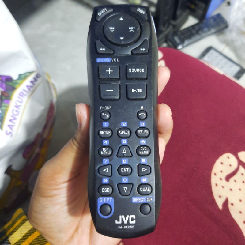 REMOTE REMOT DVD TAPE MOBIL JVC RM-RK255 ORIGINAL ASLI