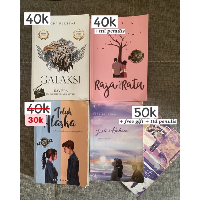 Novel Preloved Dikta & Hukum by Dhia’an Farah  + Free Gift// Novel ORI