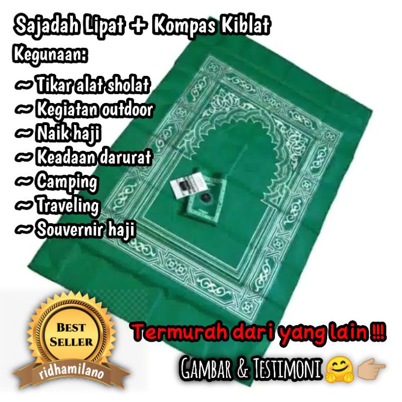Sajadah kompas tikar alat sholat ~kiblat