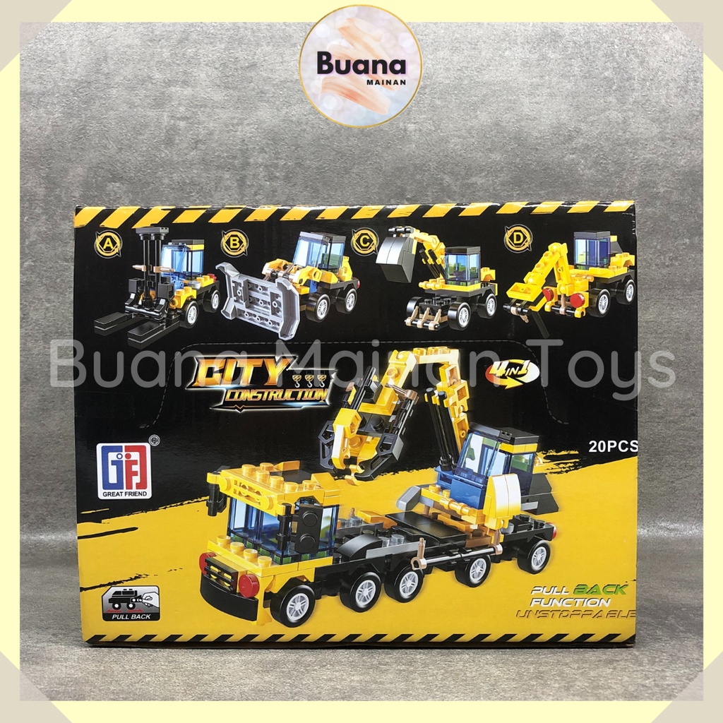 BRICKS GREAT FRIEND CITY TRUCK CONSTRUCTION MAINAN EDUKASI ANAK BRICK BLOCK TRUK KONSTRUKSI SET 380