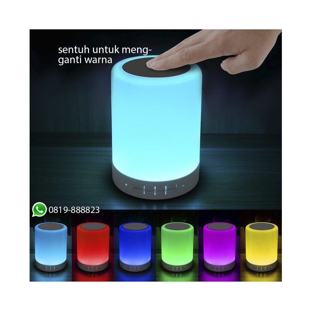 Touch Sound Lamp S-66 Bluetooth Speaker dengan Lampu Tidur Warna Warni