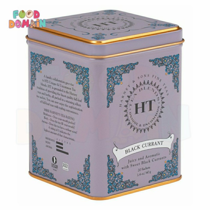 

Harney & Sons Tea Black Currant Tea HT Tin Classic 20 Sachets 40g