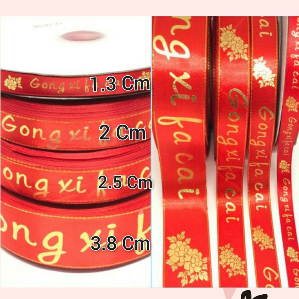 1 YARD - PITA IMLEK SINGLE SATIN | GONG XI FA CAI | SINCIA CNY | PITA HAMPERS KADO