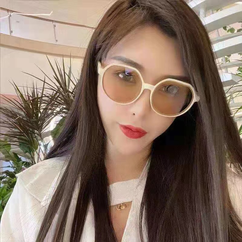 BRGUNIK Kacamata Hitam Wanita Hexagon - Kacamata Elegan Retro Wanita Korean Style R546