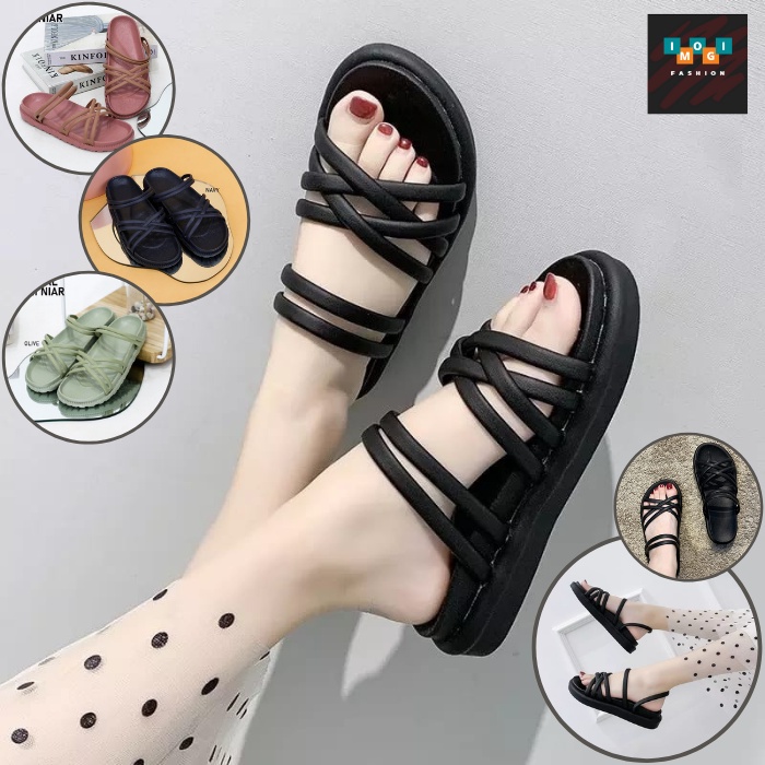 Sandal Jelly NIAR Sandal Wanita Jelly premium Sandal Flat