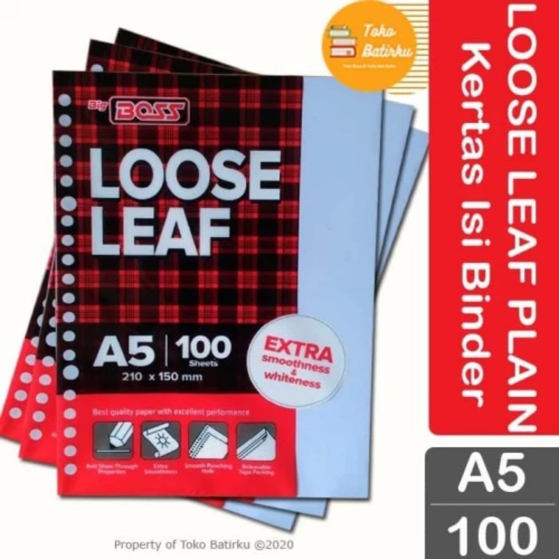 

Kertas Isi Ulang Binder Loose Leaf A5 isi 100 lembar GARIS