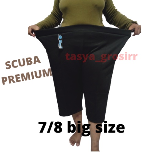 Celana Pendek Wanita / Celana 7 8 Wanita Jumbo / Celana Pendek 7 8 Jumbo Scuba BB 125 kg