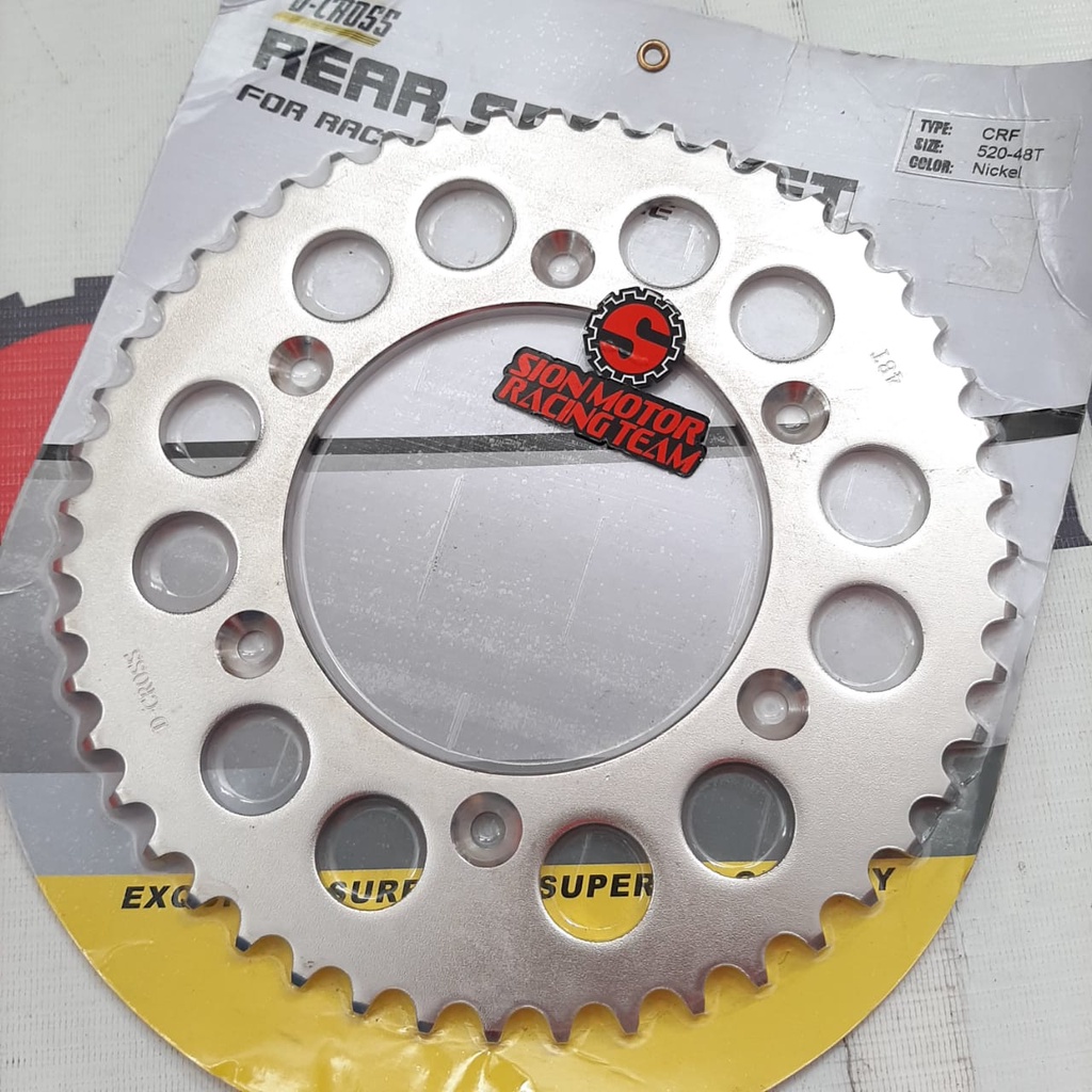 Gir Gear Belakang / Rear Sprocket 520 Honda CRF 150 520 -  48T D-Cross Nickel-1