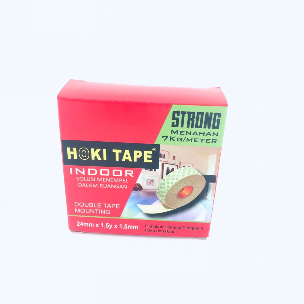 ISOLASI DOUBLE TAPE BUSA HOKI TAPE 24MMx1.5YARDx1.5MM