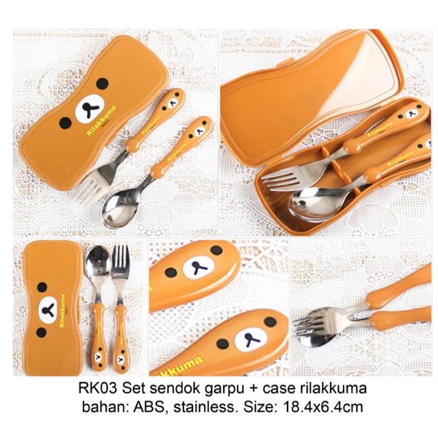 ORI KOREA Sendok Garpu Case Rilakkuma RK03