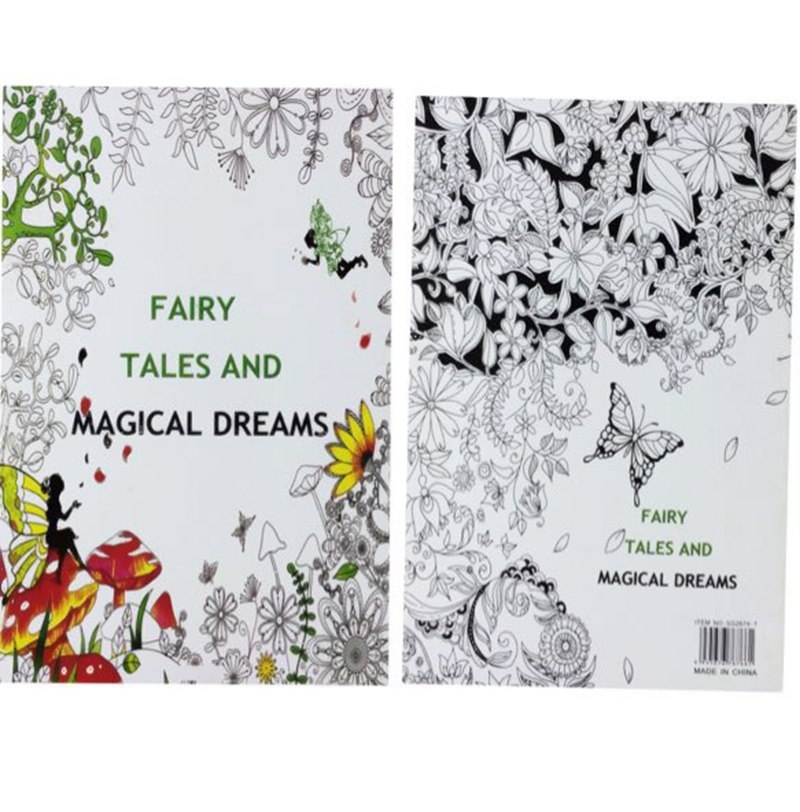 Children Painting Adult FAIRY TALES AND MAGICAL DREAMS English version An Inky Treasure Hunt Coloring Painting Book(Size: 21 * 14.5cm )