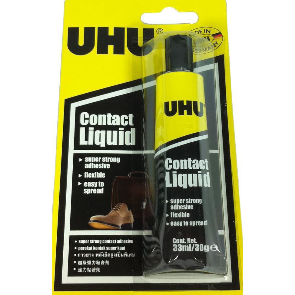 

Uhu Lem Sepatu 33Ml Contact Liquid Shoes Glue Karet Kulit Kain Ls131