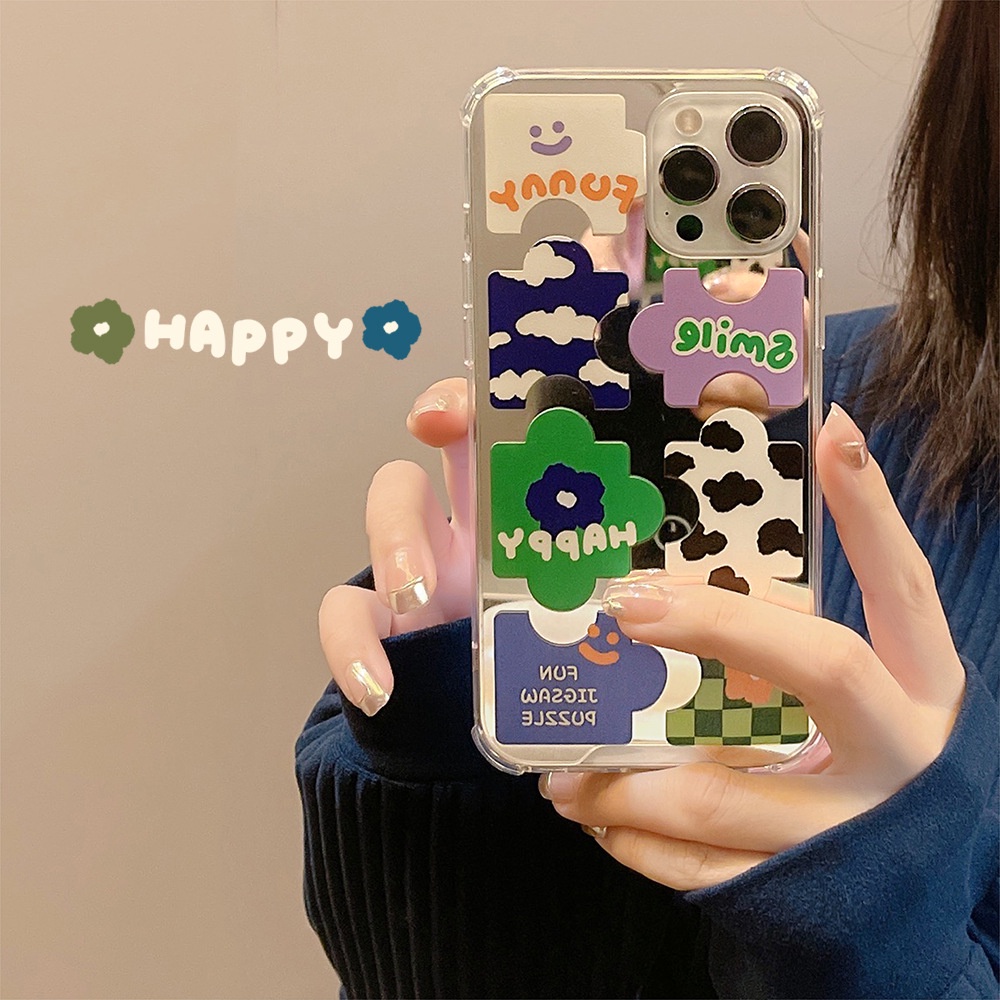 IPHONE Kartun Jigsaw Puzzle Shockproof Ponsel Cover Untuk Iphone7 8 PLUS X XR XS 11 12 13 14 MINI PRO MAX SE 2020 Soft Cases