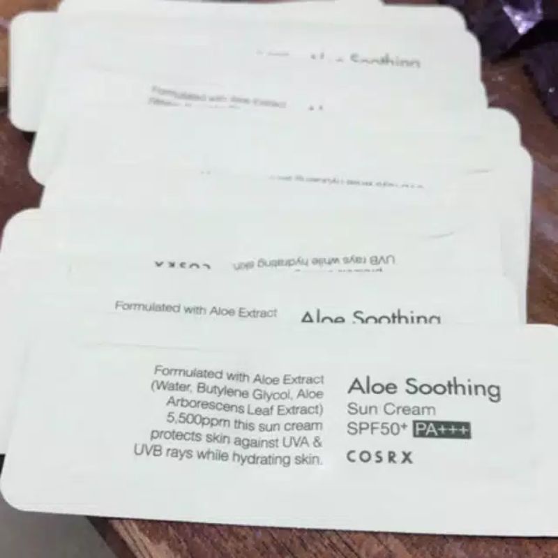 (SACHET EXP2024) COSRX Aloe Soothing Sun Cream Sun Cream