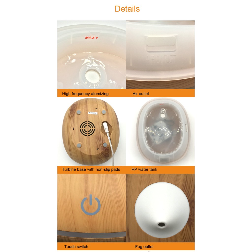 H09 - Humidifier WITH REMOTE VERSION - Essential Oil Aromatherapy Diffuser - 200ml