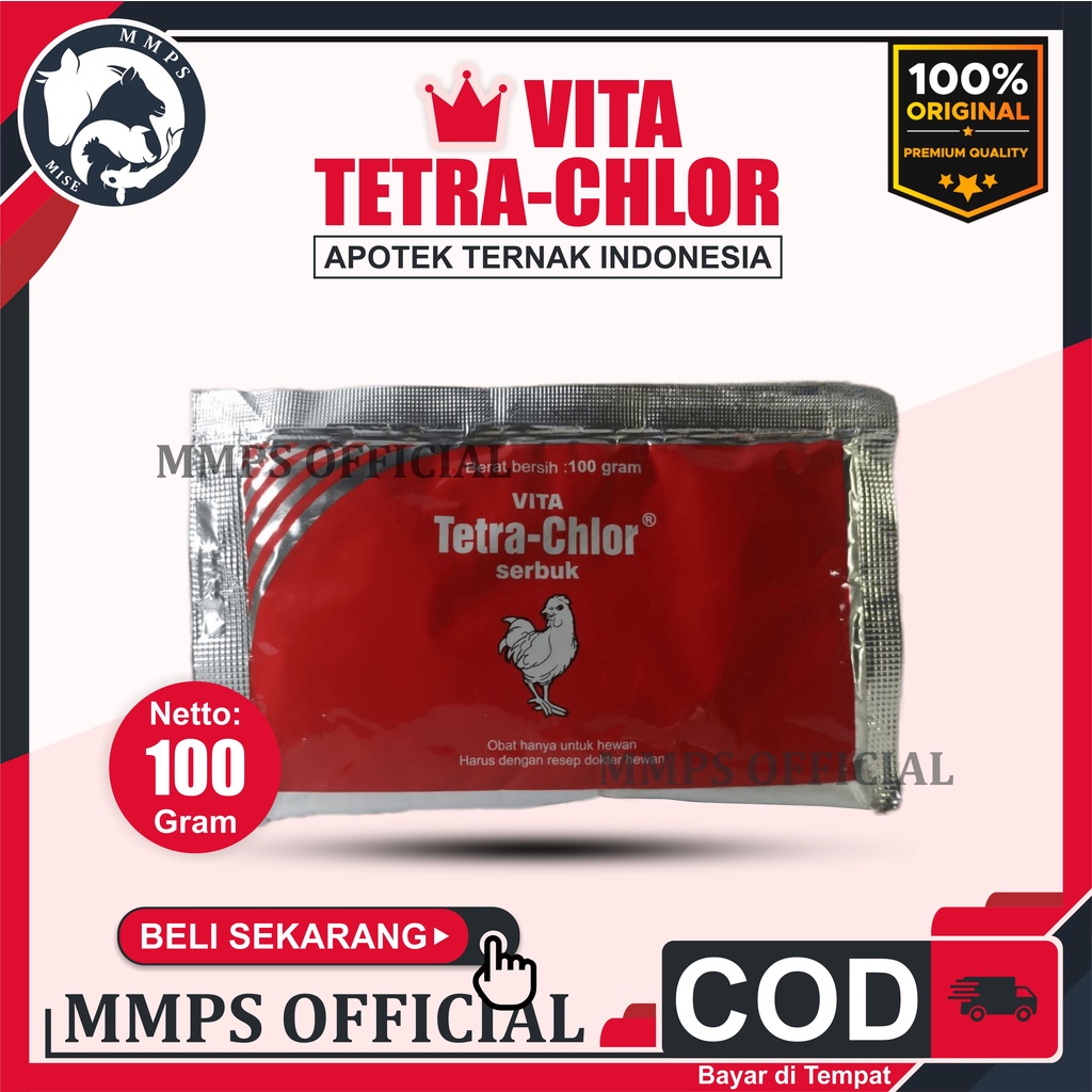 MEDION VITA TETRA CHLOR SERBUK 100 g OBAT AYAM