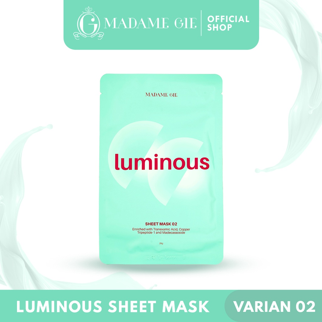 *galerybeautysemarang* Madame Gie Luminous Sheet Mask - Skincare Masker Wajah