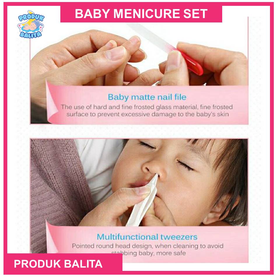 Gunting Kuku Bayi Medicure Bayi Set Isi 4 Karakter Baby Pedicure Nail Clipper Set Termurah