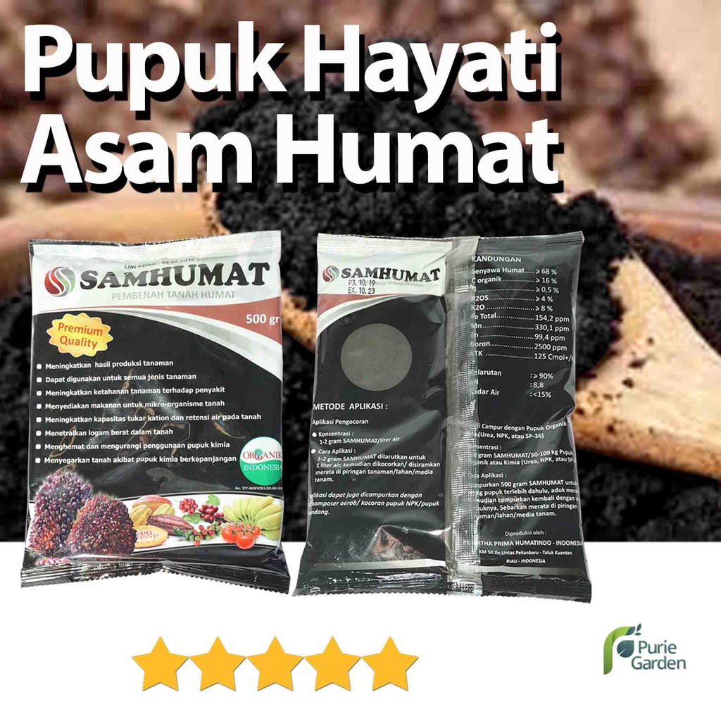 Pupuk Samhumat Pembenah Tanah Humat 500Gr