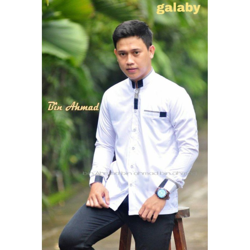 koko galaby bin ahmad Terbaru new Baju Koko Gus Azmi / Baju Koko Muslim Pria Lengan Panjang