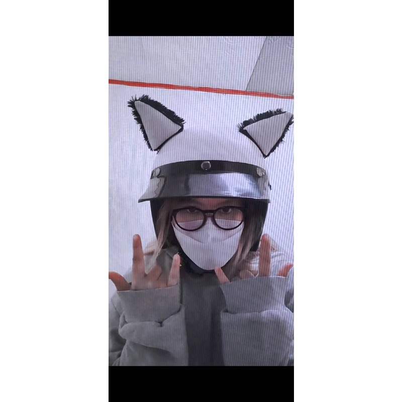 GROSIR✨domingsobellestore✨SEPASANG KUPING KUCING AKSESORIS HELM  / KUPING KUCING UNTUK HIASAN HELM /