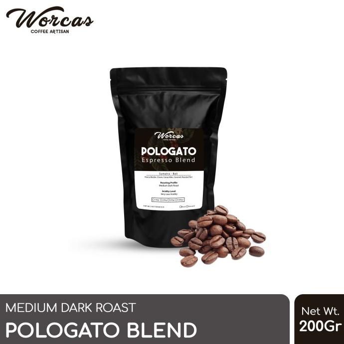

[ COD ] WORCAS Kopi Pologato Espresso Blend 200 Gram TERMURAH Kode 810