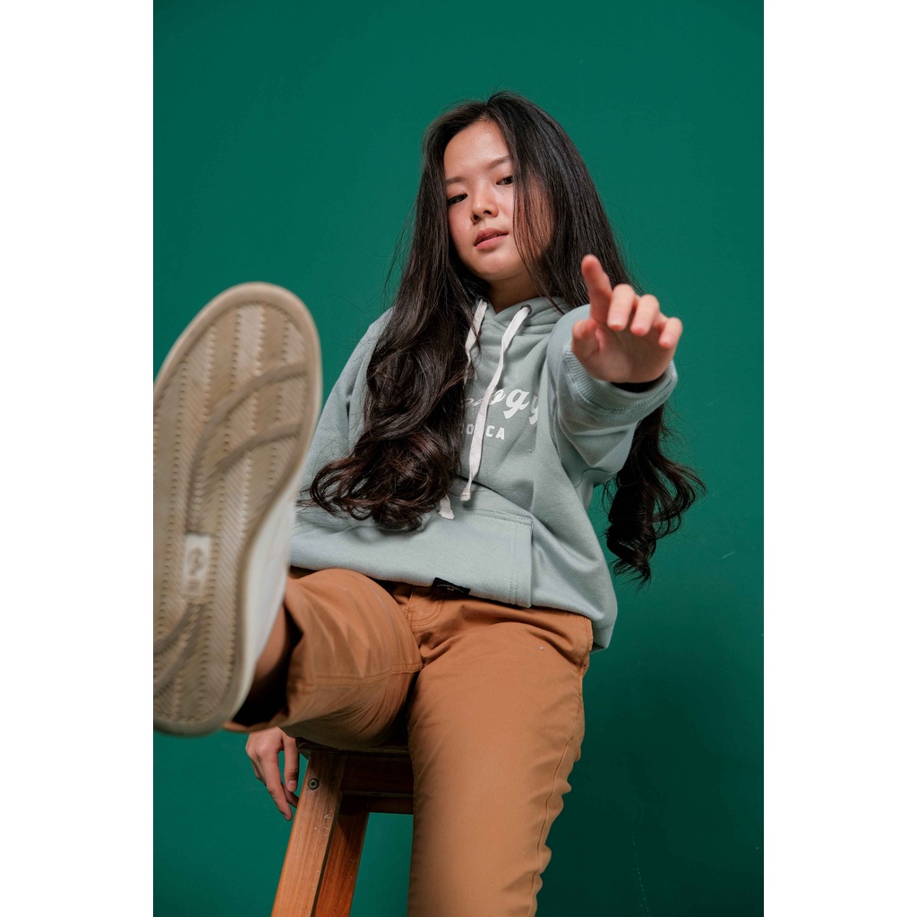 Cottonology Hoodie Wanita San Francisco Hijau Tosca-3