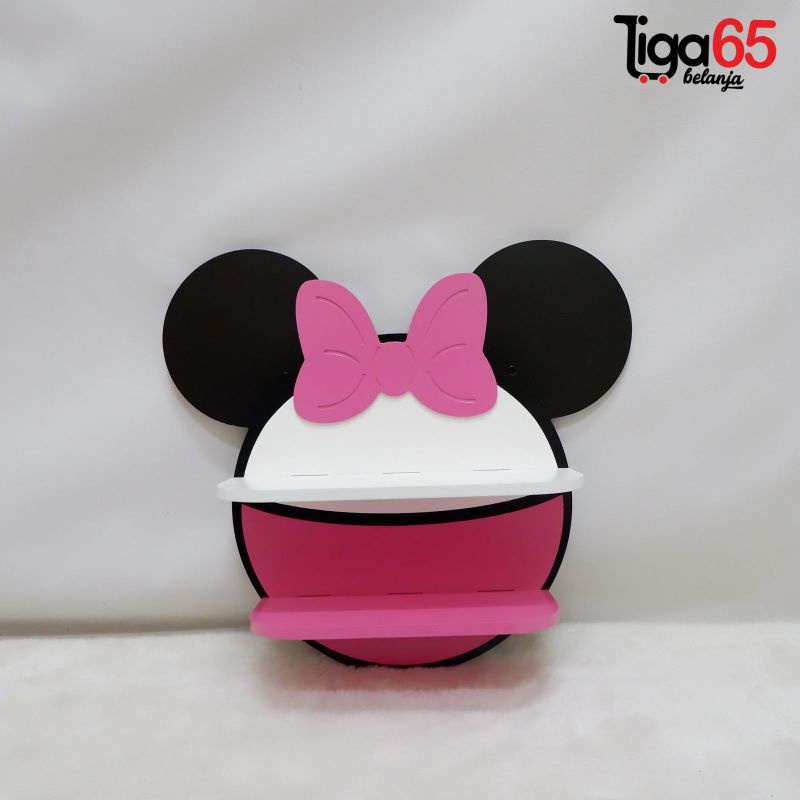 365 Rak Hambalan Karakter Rak Kayu Gantung Serbaguna Hiasan Dekorasi Dinding / GANTUNGAN DINDING GD 03 TSUM MINNIE