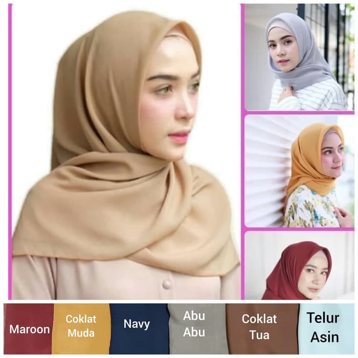 30+ Ide Hijab Bella Square Warna Coklat Susu